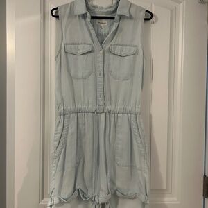 Thread and Supply Romper Womens Small Light Blue